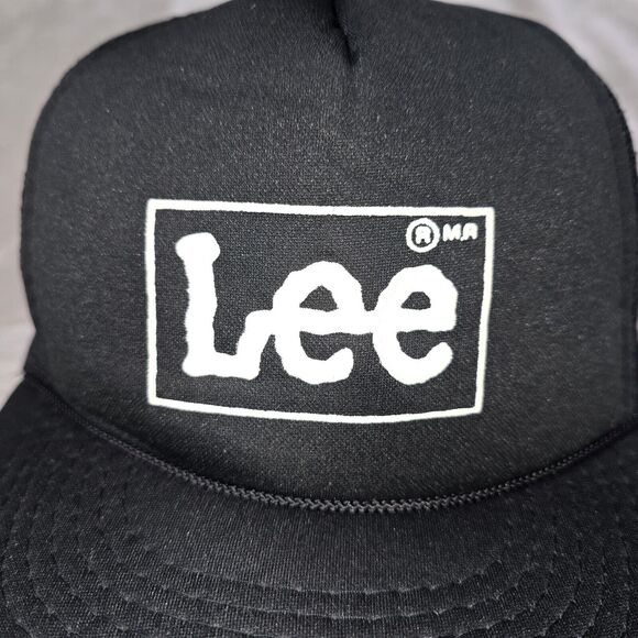 Vintage Lee Snapback Trucker Hat Cap Logo Jeans Vtg 90s - Picture 3 of 10